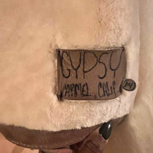 Vintage Long Mongolian Lamb Trim Penny Lane Coat North Beach Leather Style Sz M - Picture 2 of 4